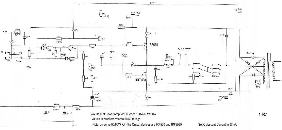 vox q series power amp b schematic