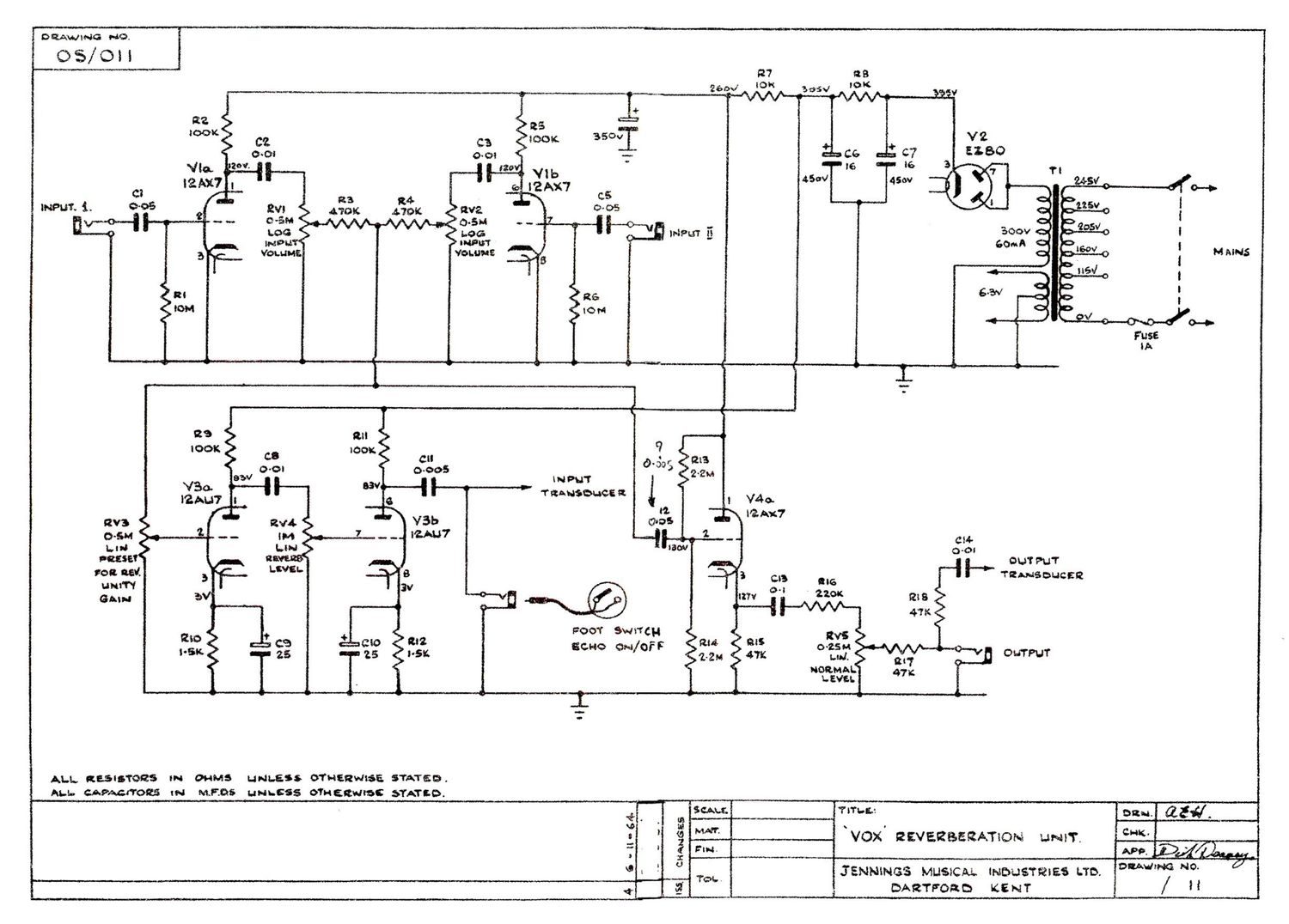 vox reverb unit