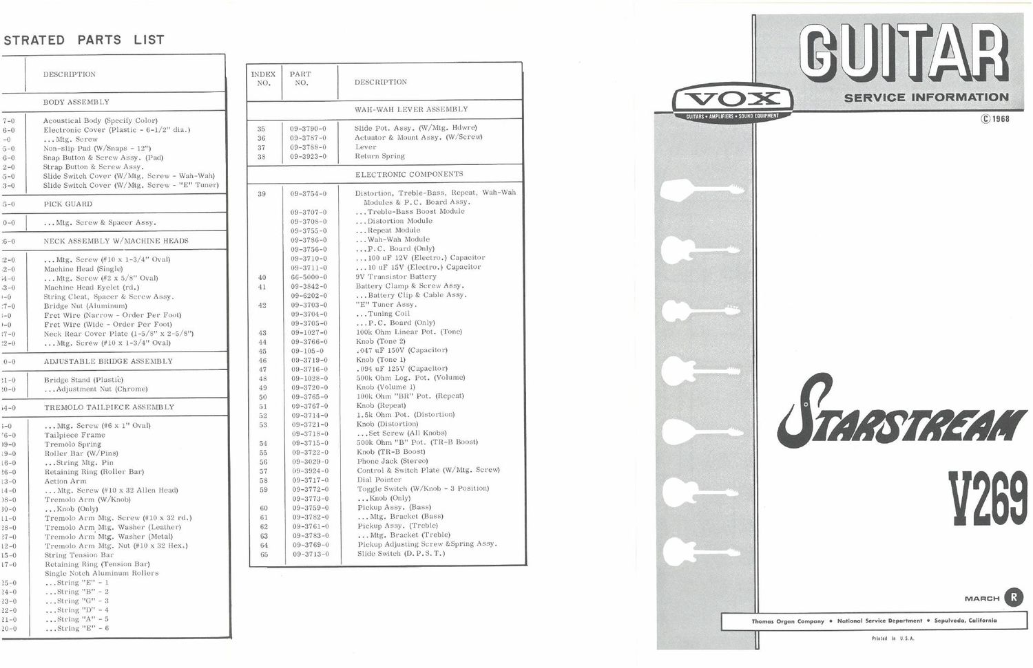 vox starstream service manual