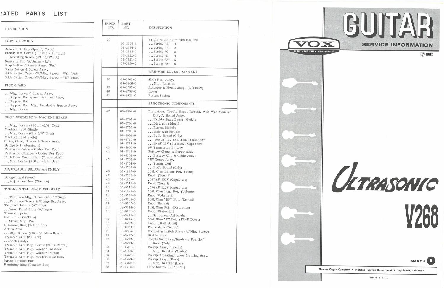 vox ultrasonic service manual