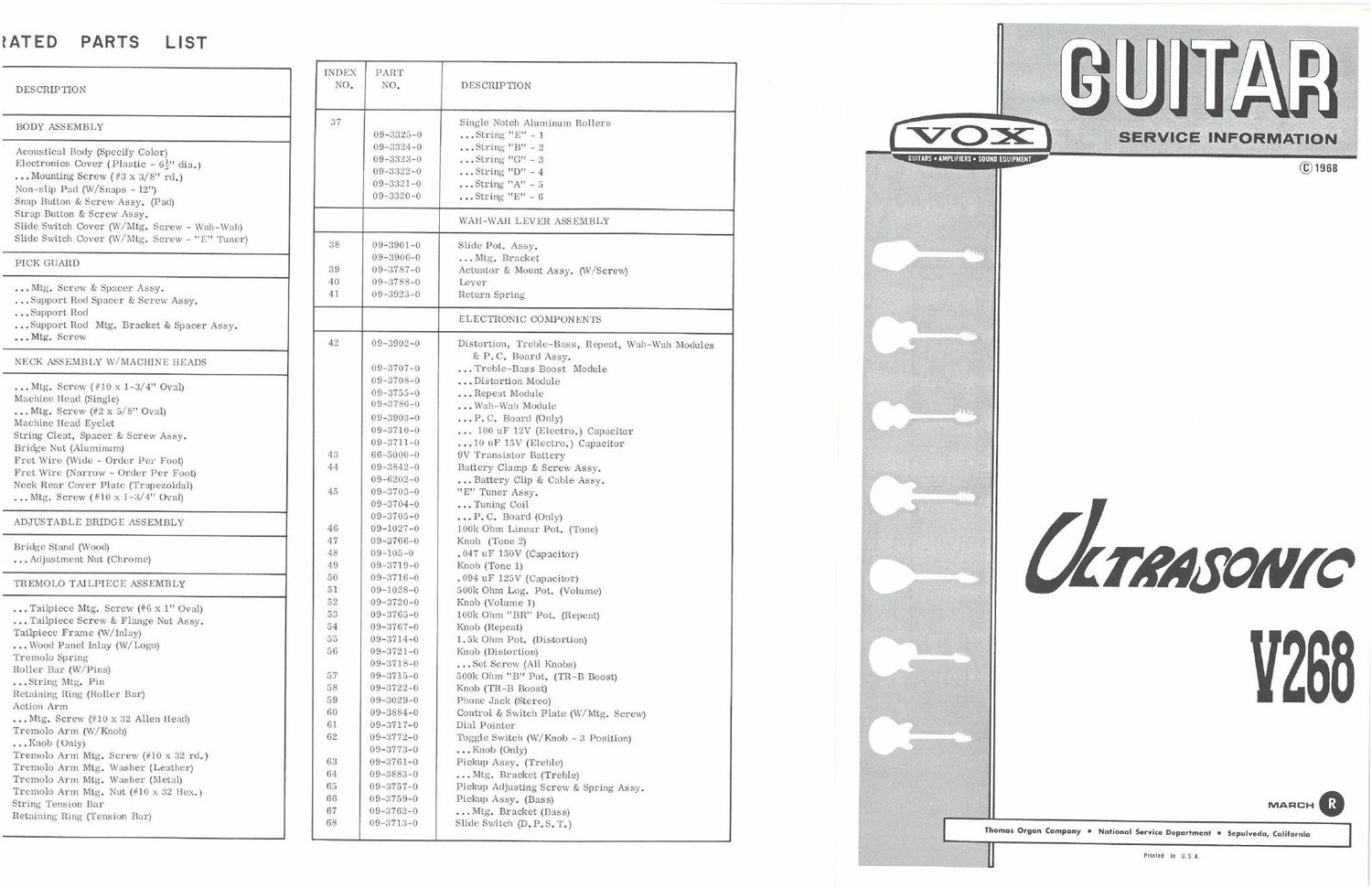 vox ultrasonic service manual