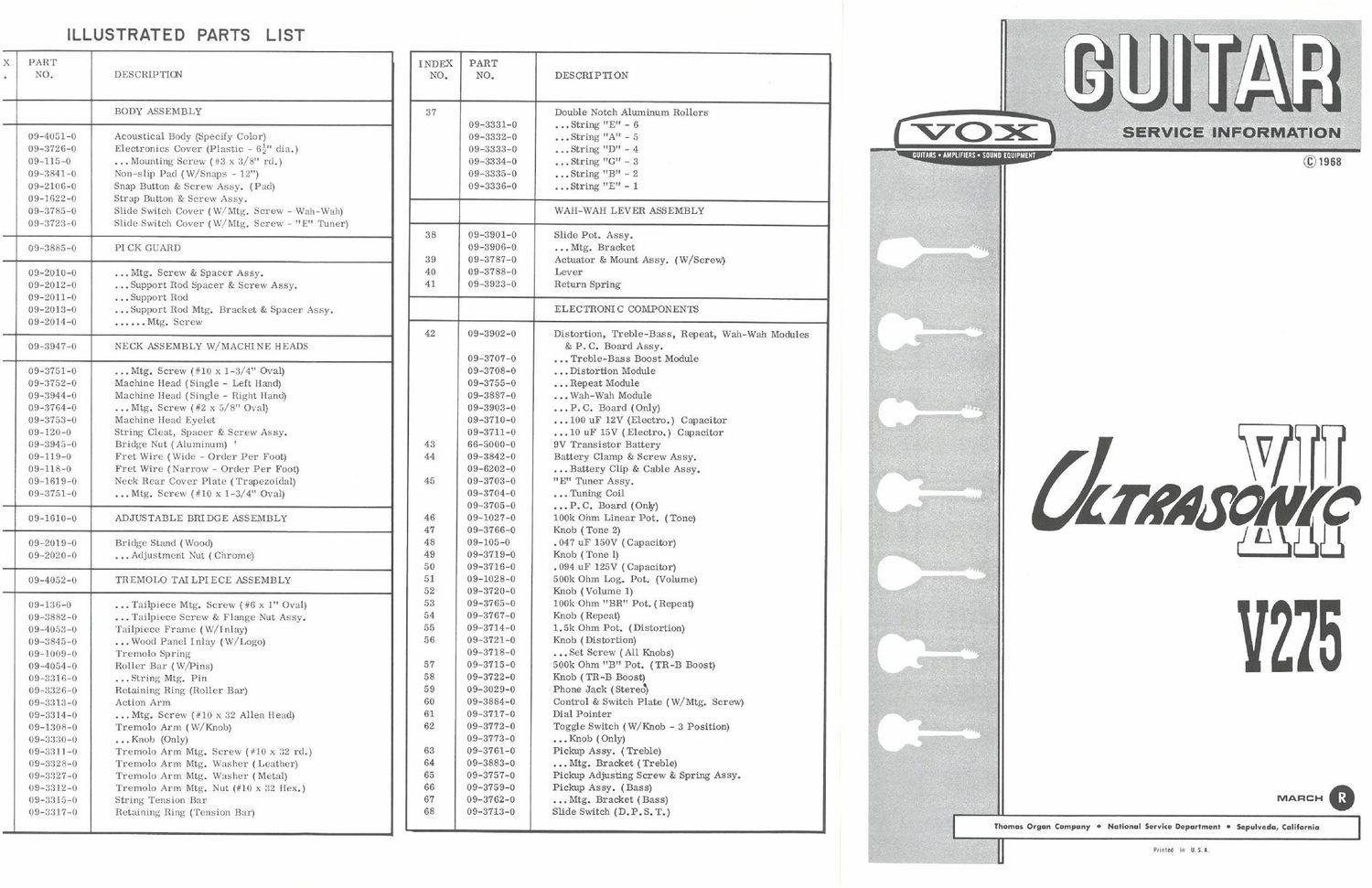 vox ultrasonic xii service manual