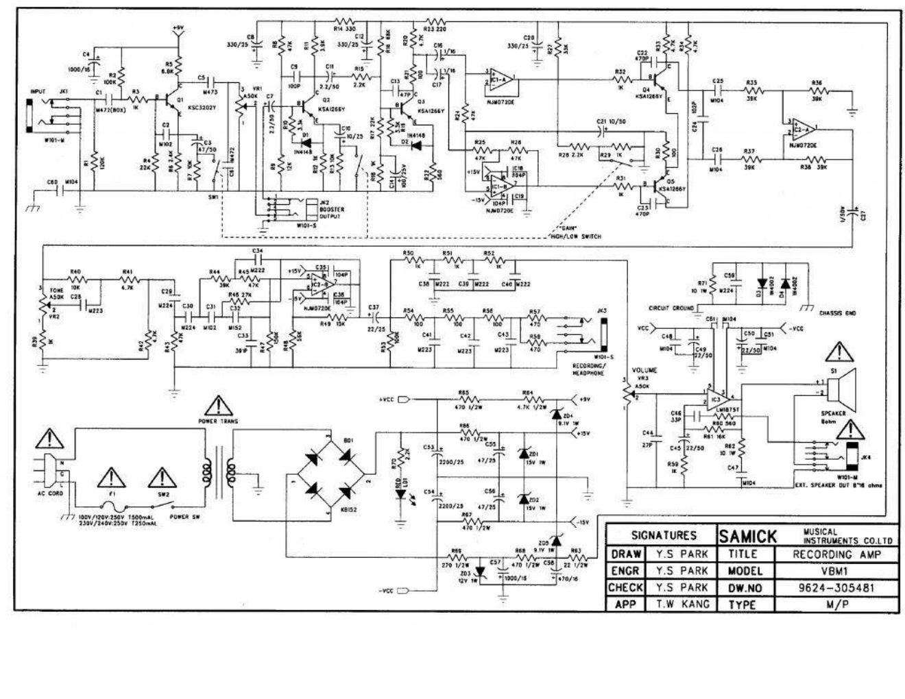 vox vbm1 schematic