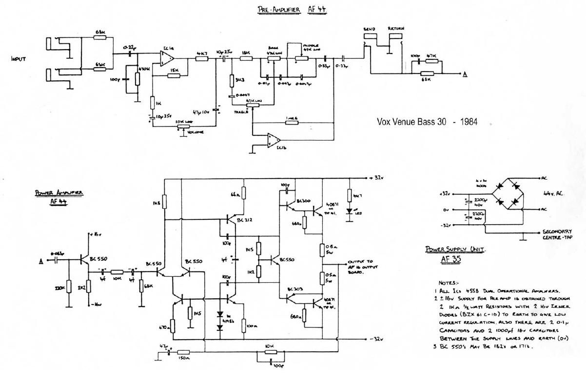 vox venue bass 30 schematic