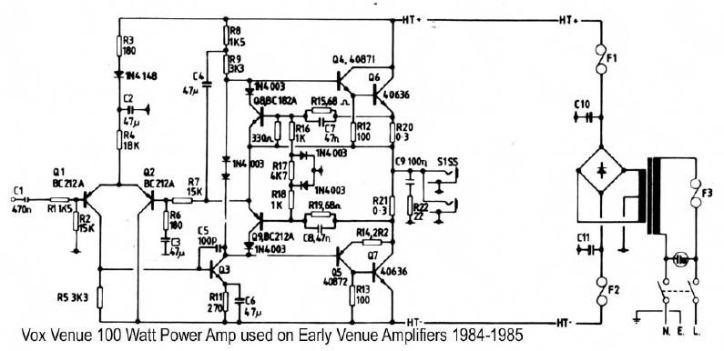 vox venue1984 guit pwramp