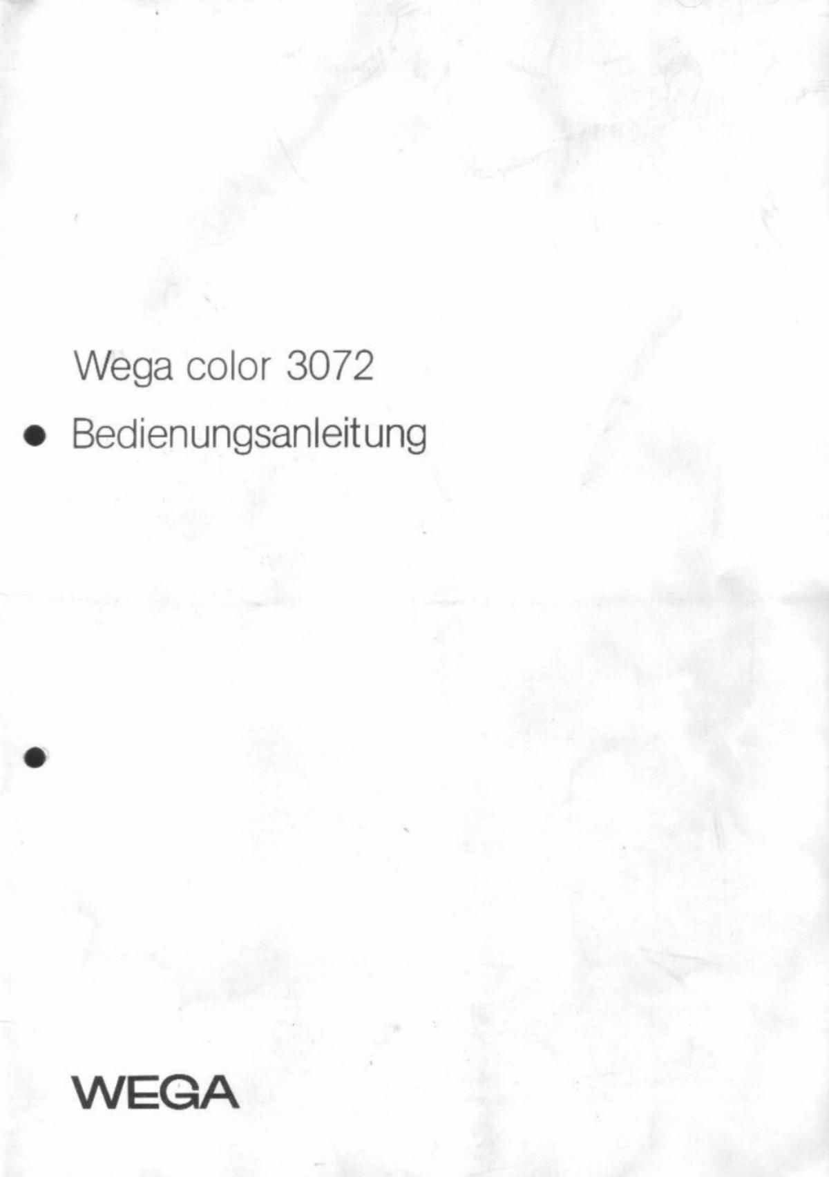 wega 3072 bedienungsanleitung