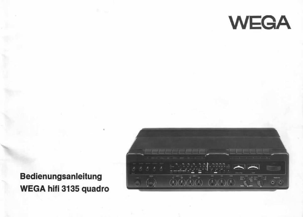 wega 3135 bedienungsanleitung