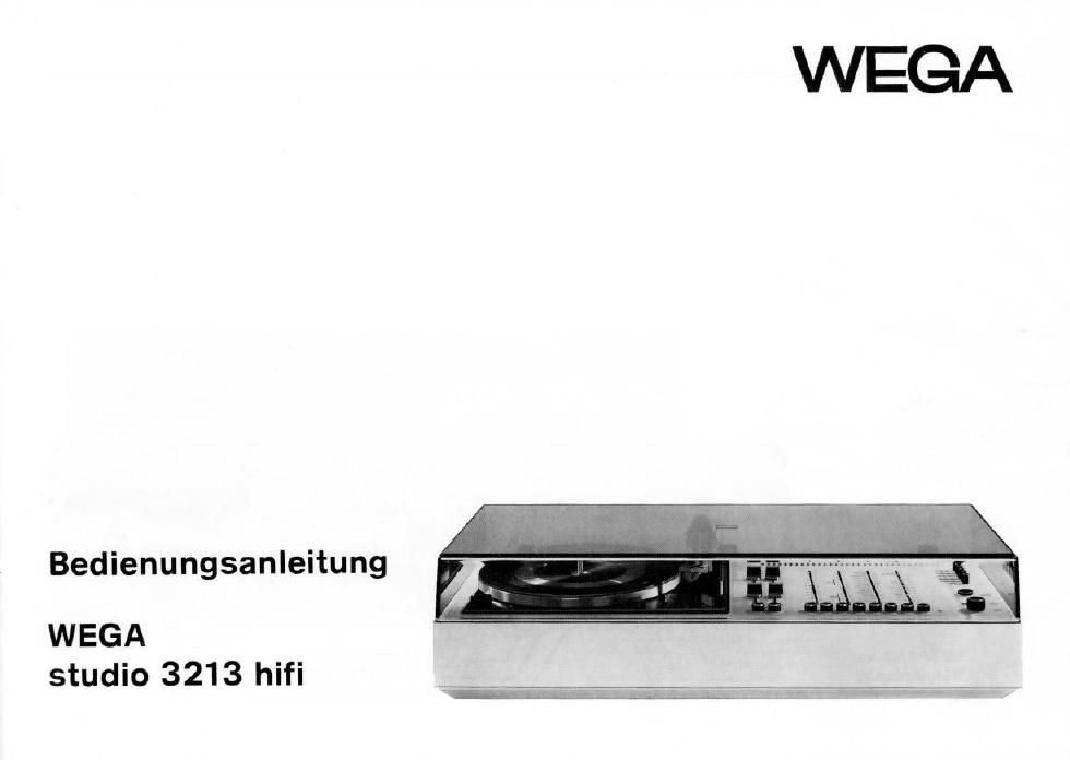 wega 3213 bedienungsanleitung