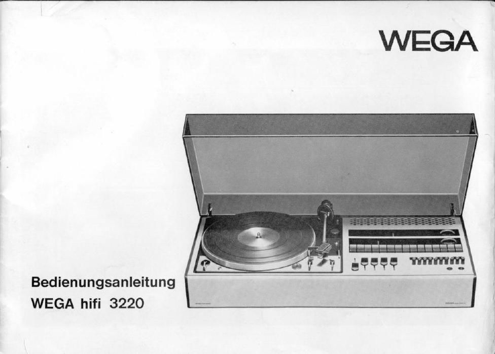 wega 3220 bedienungsanleitung