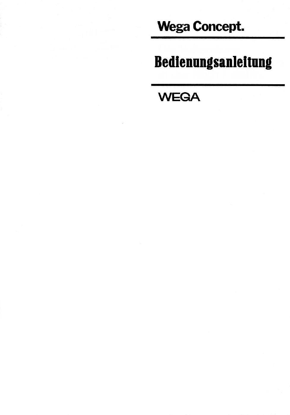 wega concept bedienungsanleitung