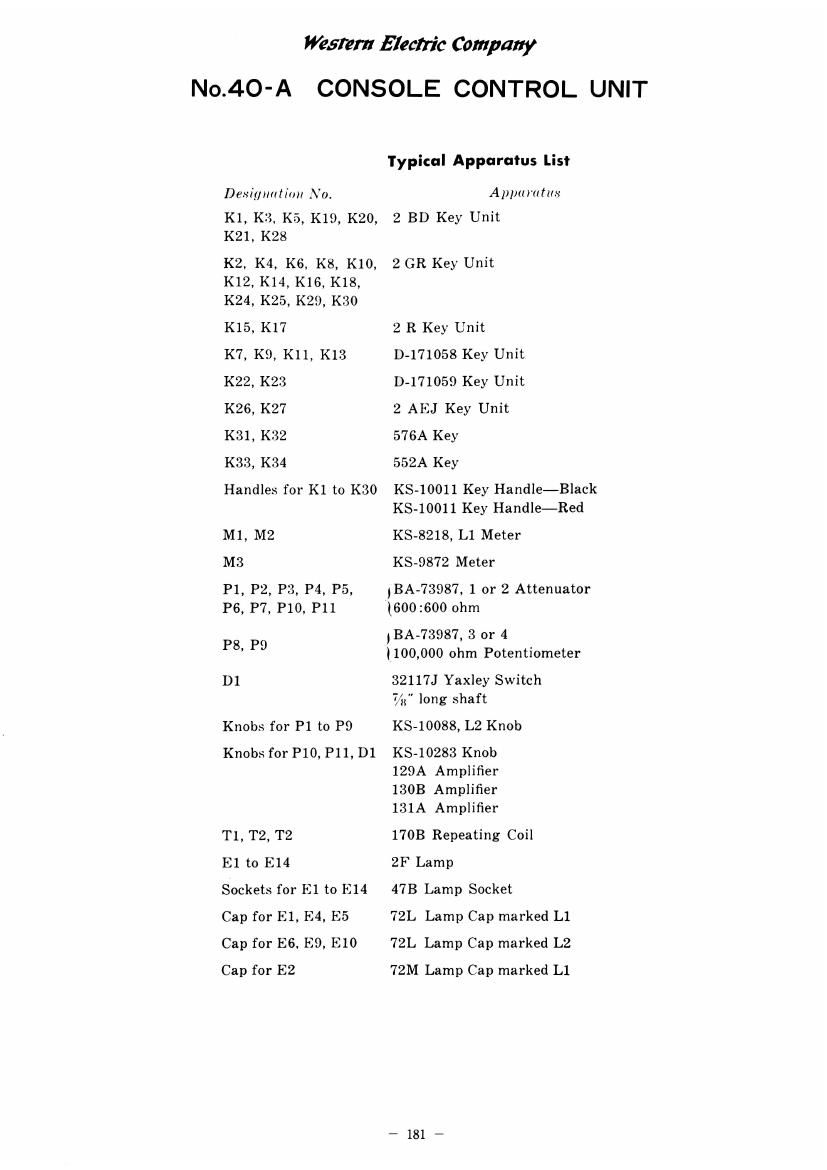 western electric 40 a schematic