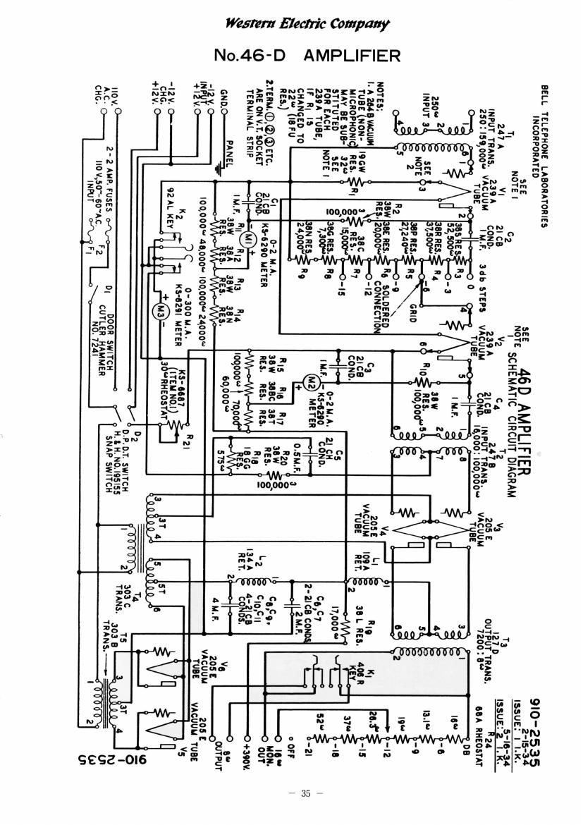 western electric 46 d schematic