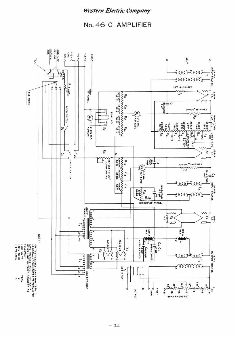 western electric 46 g schematic