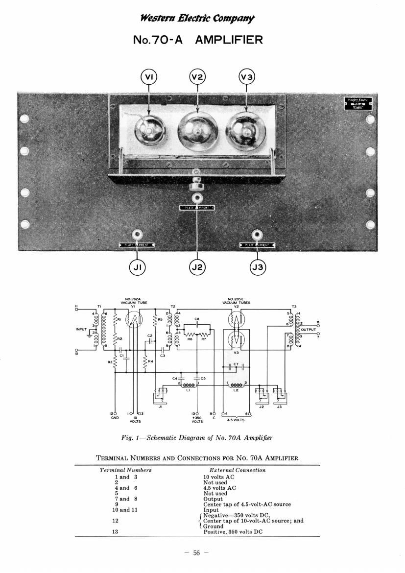 western electric 70 a schematic