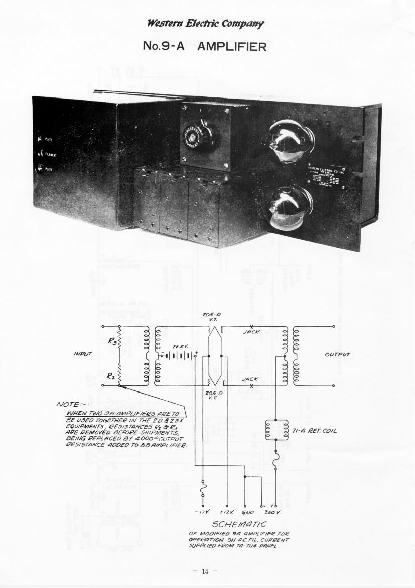 western electric 9 a schematic