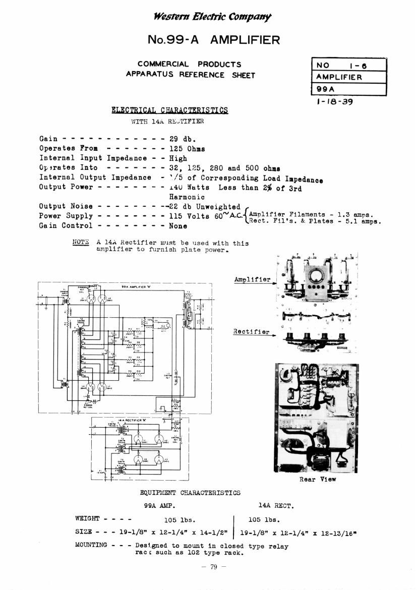 western electric 99 a schematic