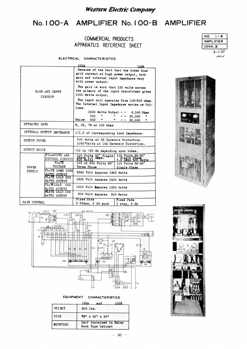 western electric 100 schematic