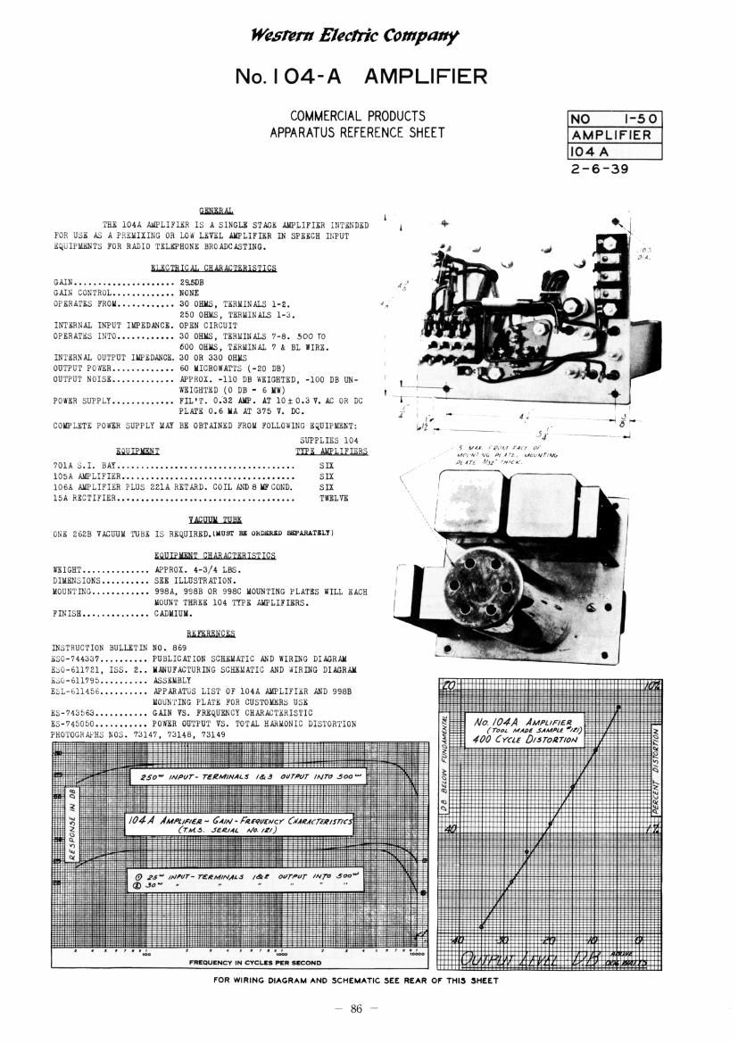 western electric 104 a schematic