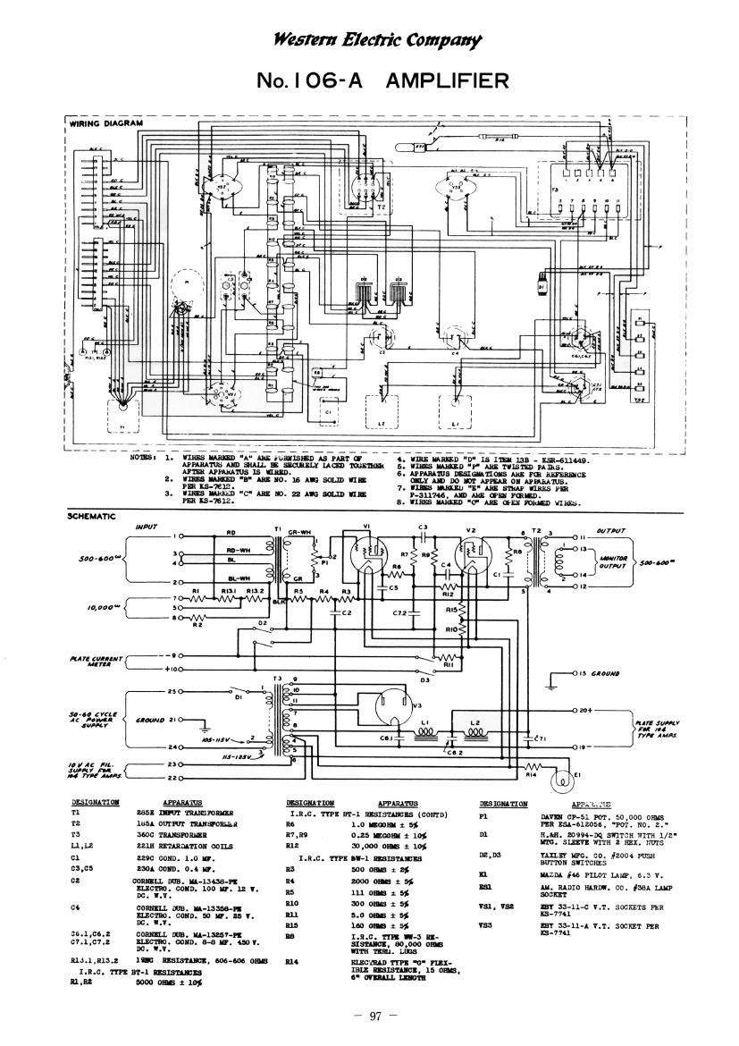 western electric 106 a schematic