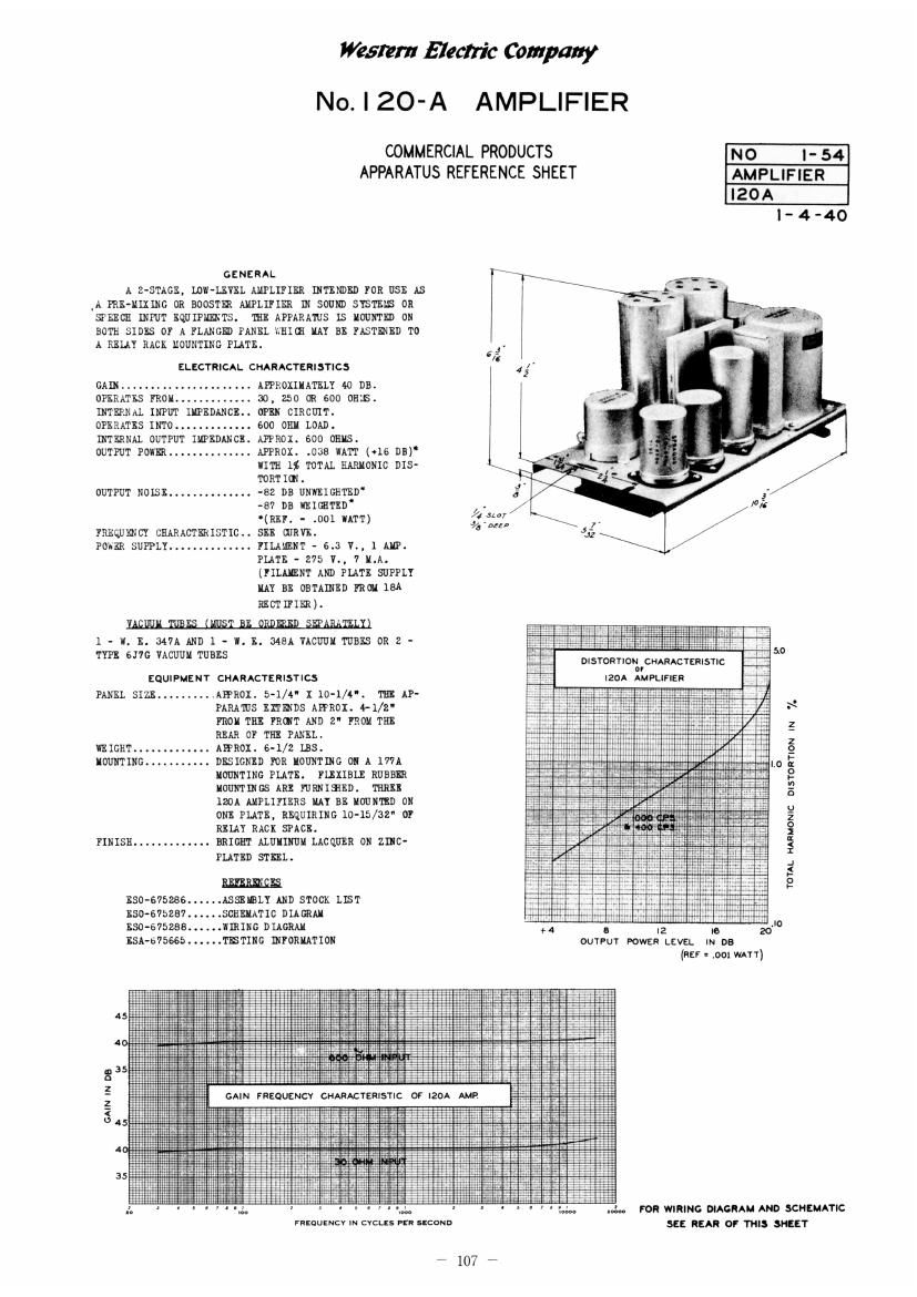 western electric 120 a schematic