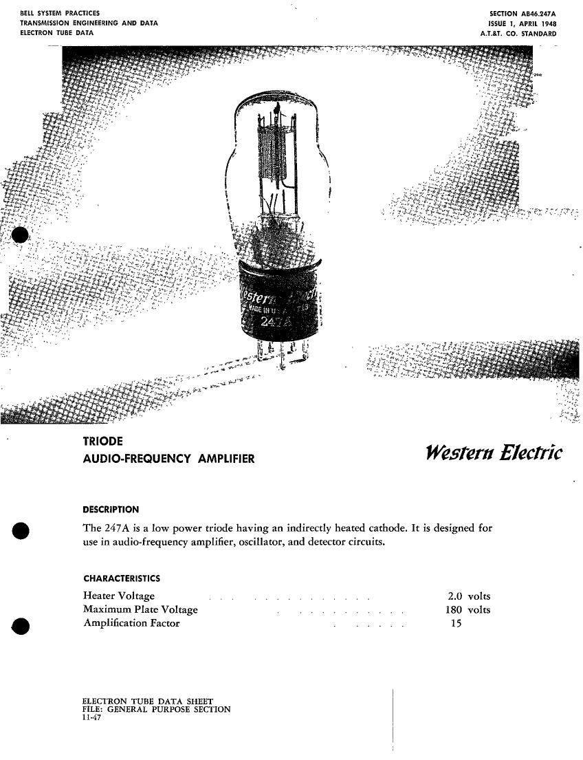 western electric 247 a brochure