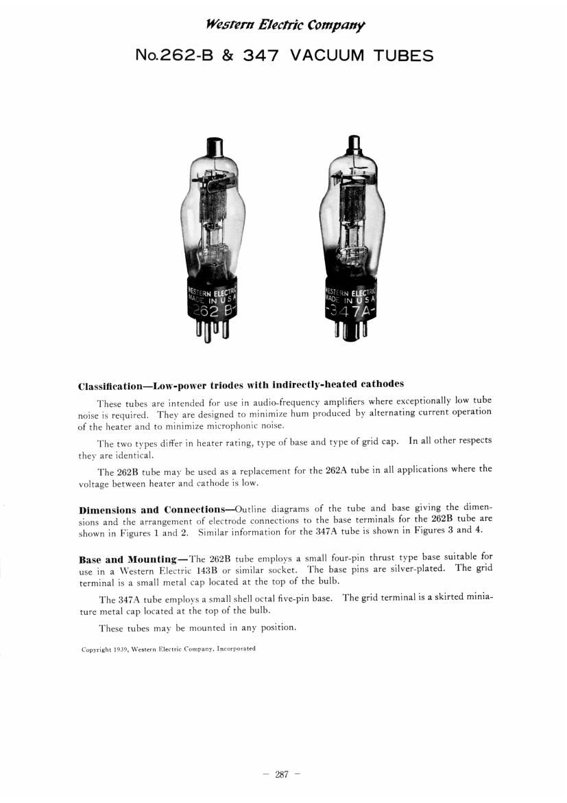 western electric 262 b schematic