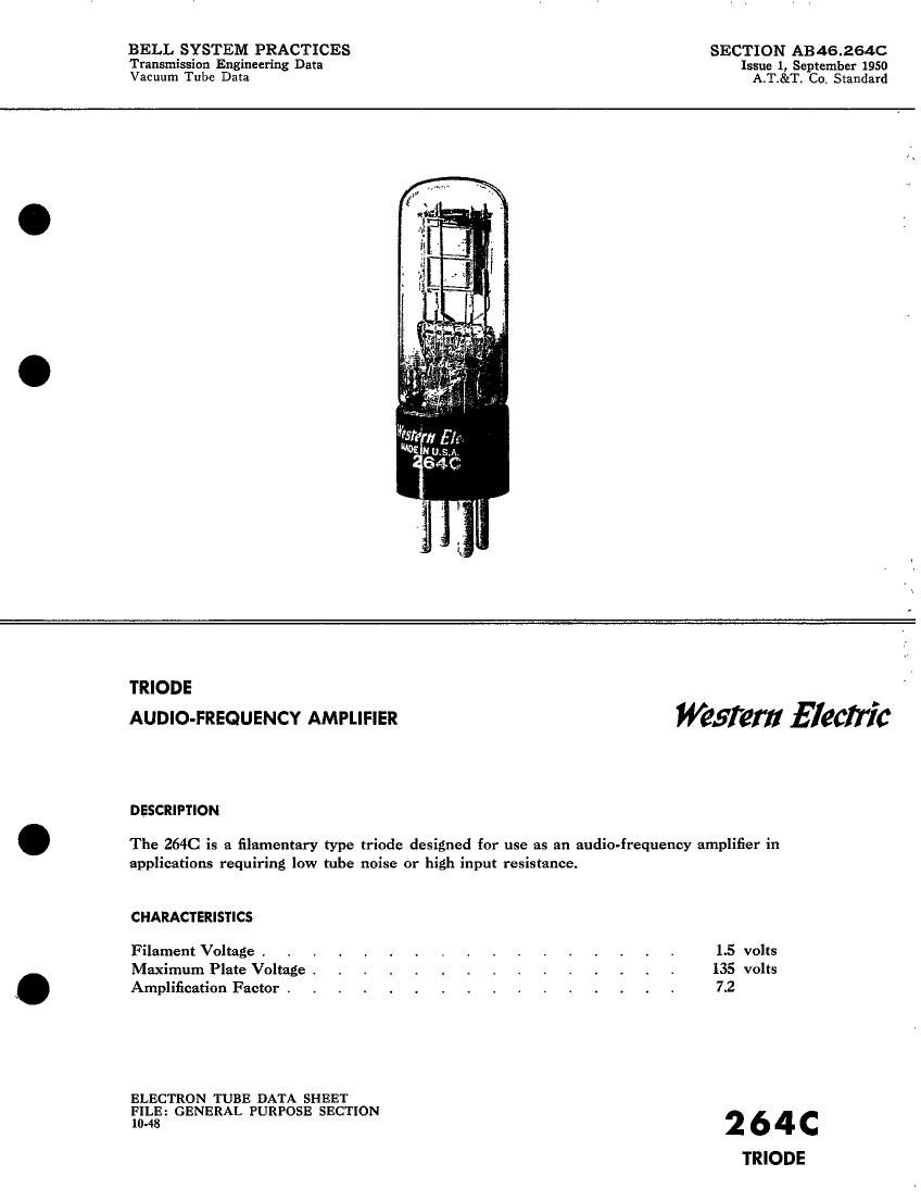 western electric 264 c brochure
