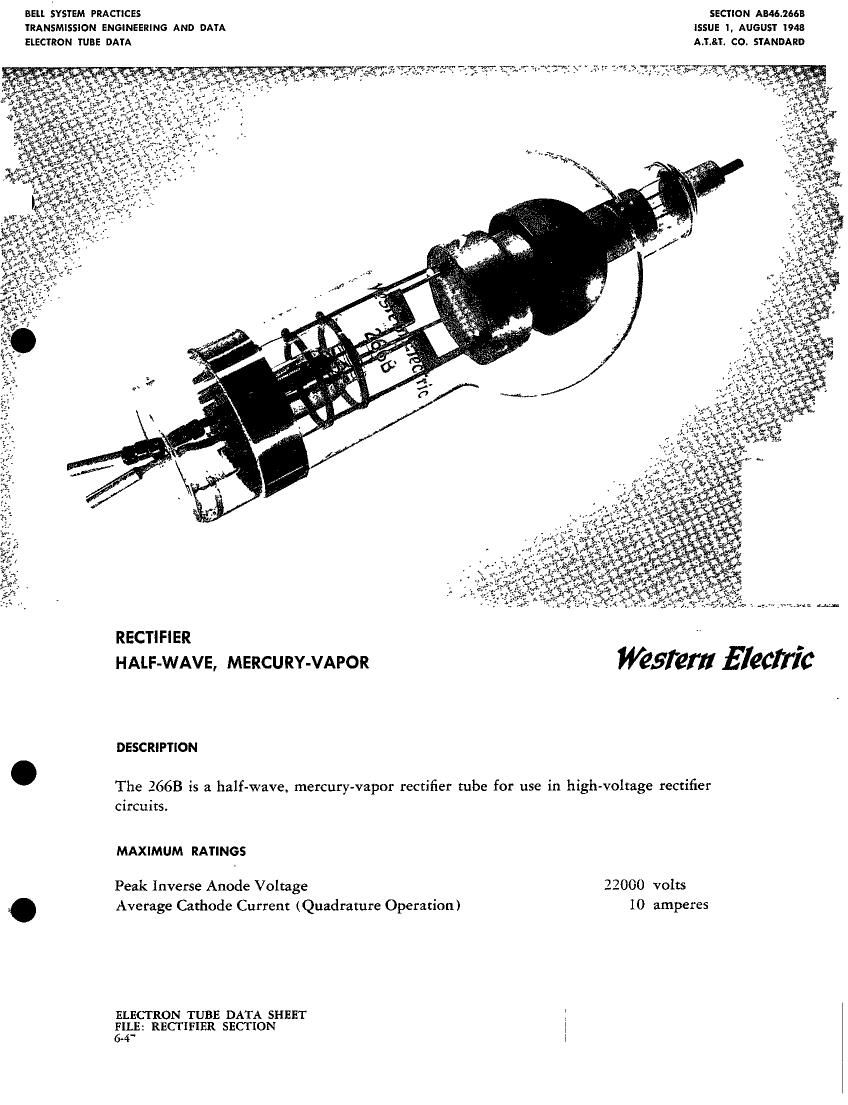 western electric 266 b brochure