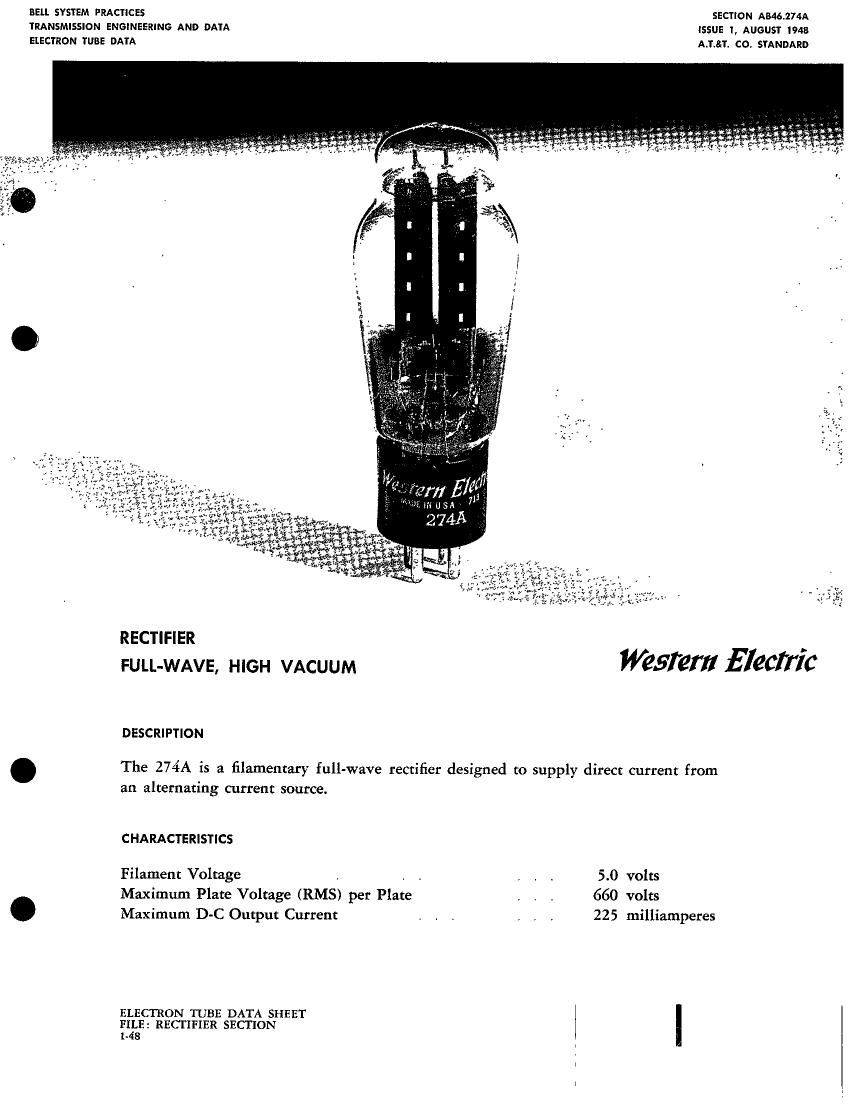 western electric 274 a brochure