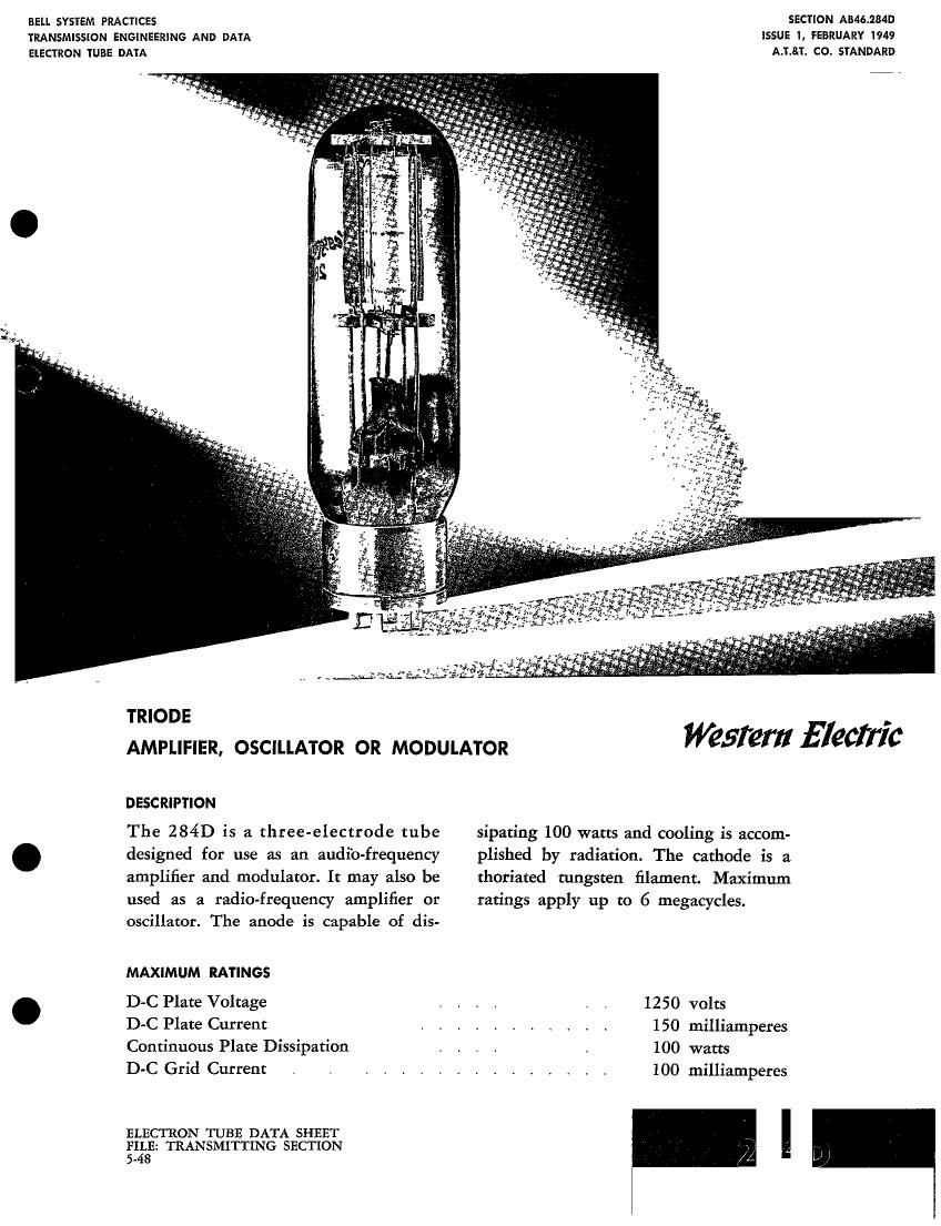 western electric 284 d brochure
