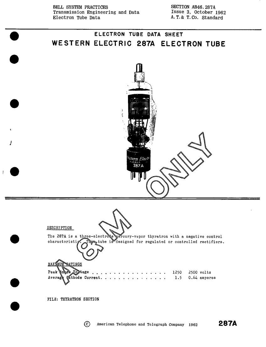 western electric 287 a brochure