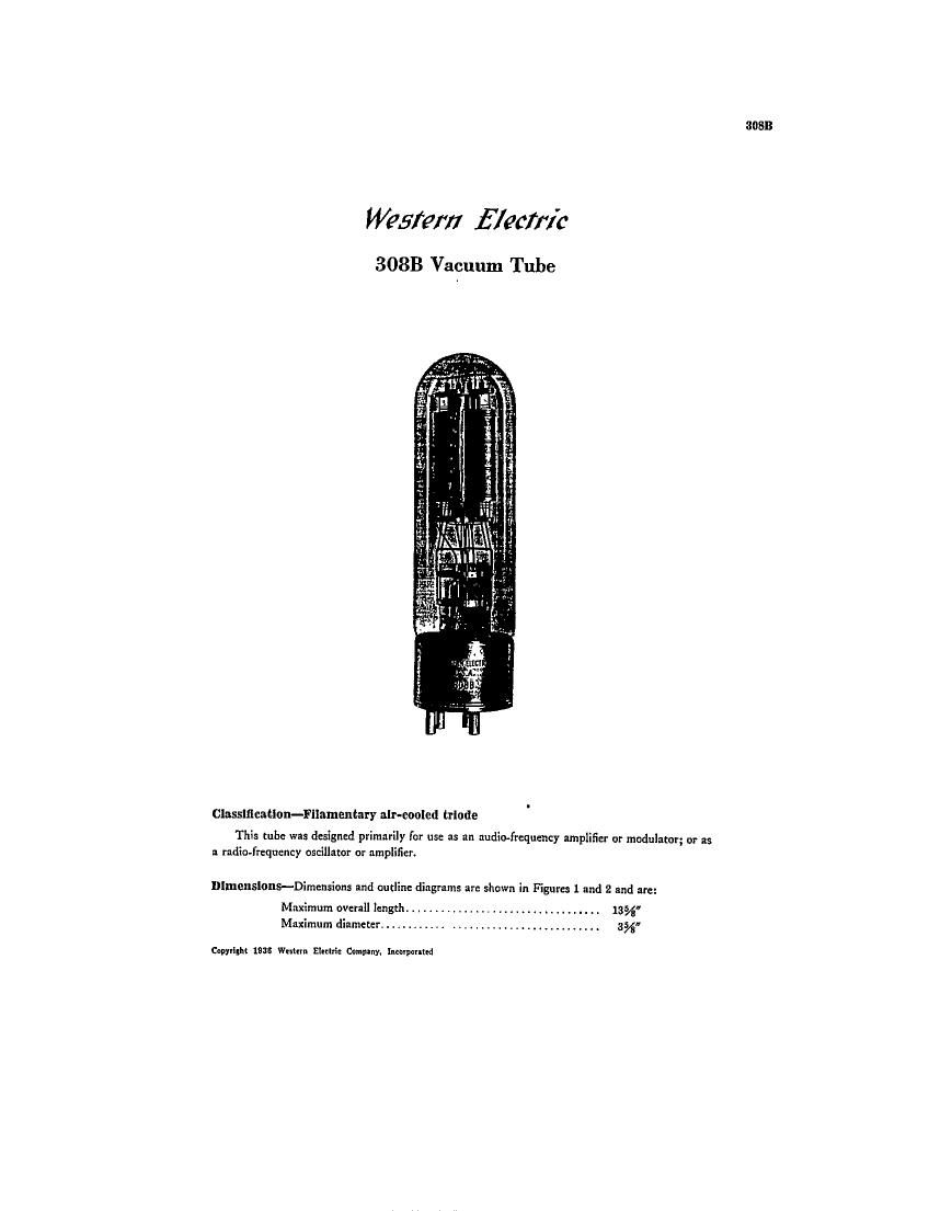 western electric 308 b brochure