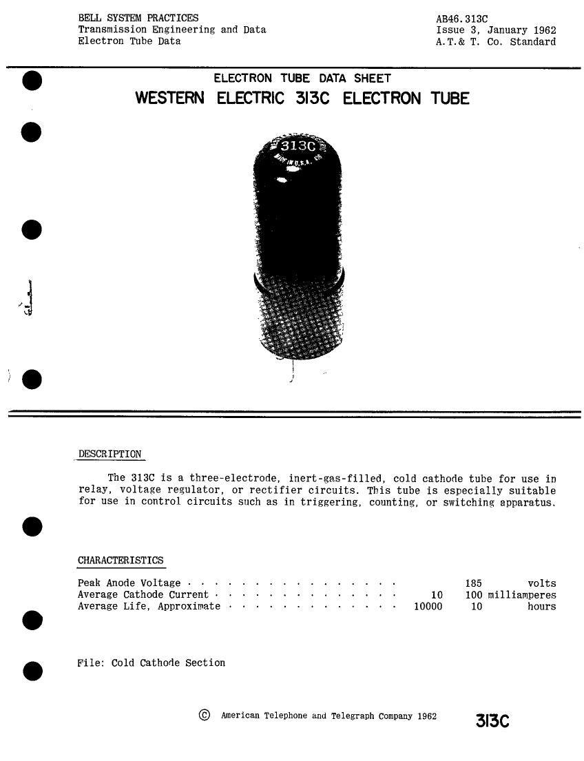 western electric 313 c brochure