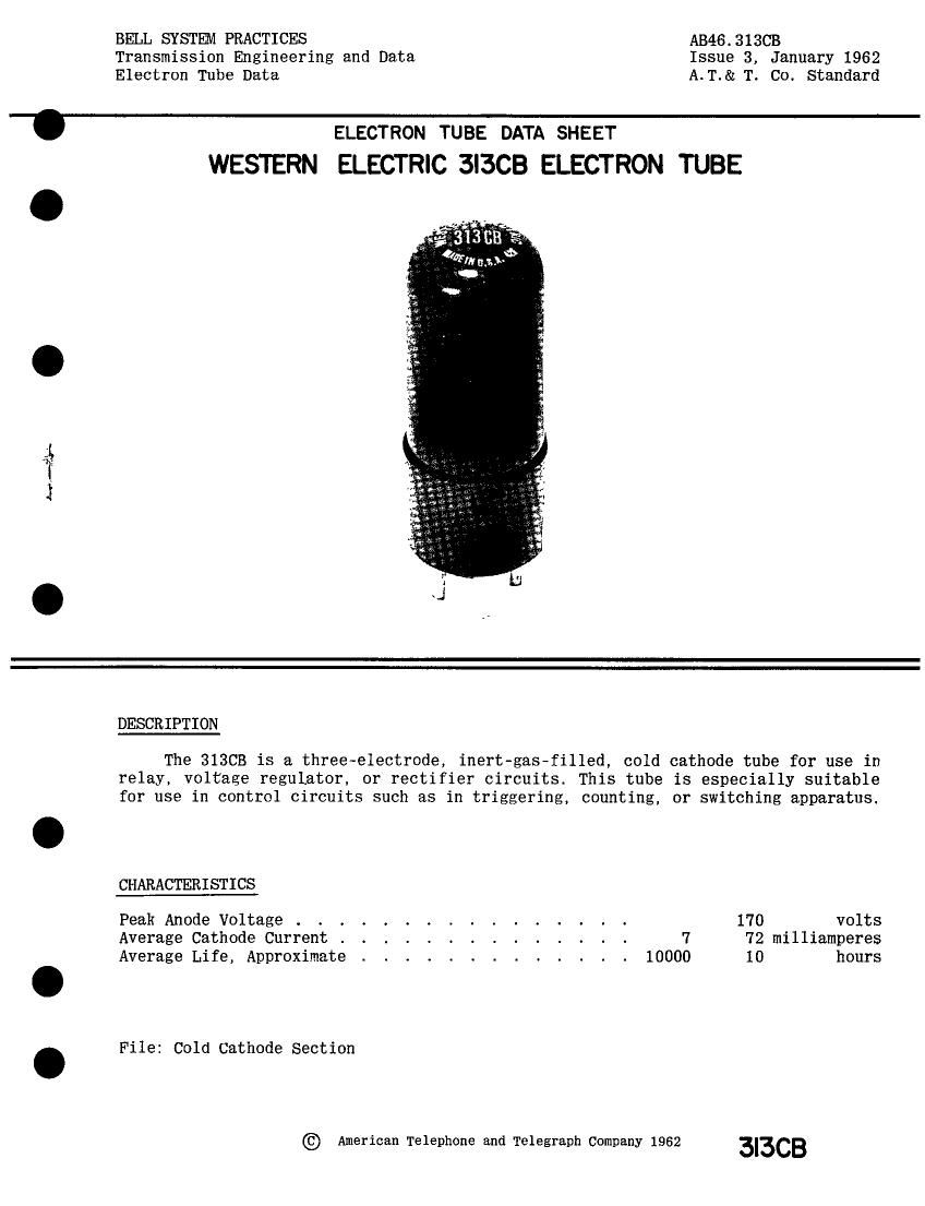 western electric 313 cb brochure