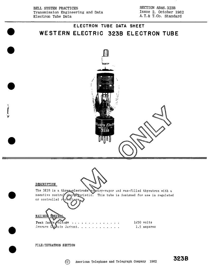 western electric 323 b brochure