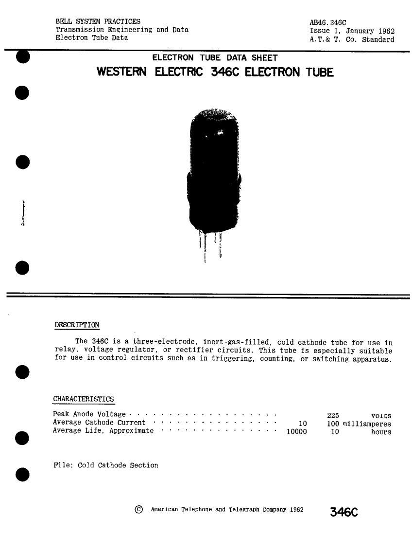 western electric 346 c brochure