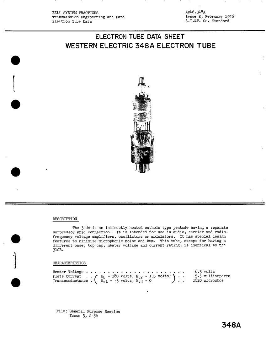 western electric 348 a brochure