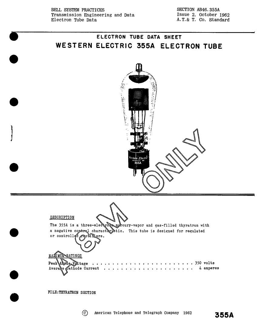 western electric 355 a brochure