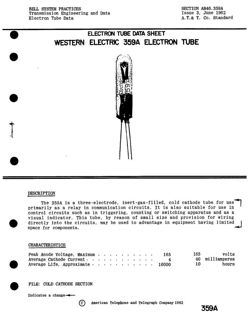 western electric 359 a brochure