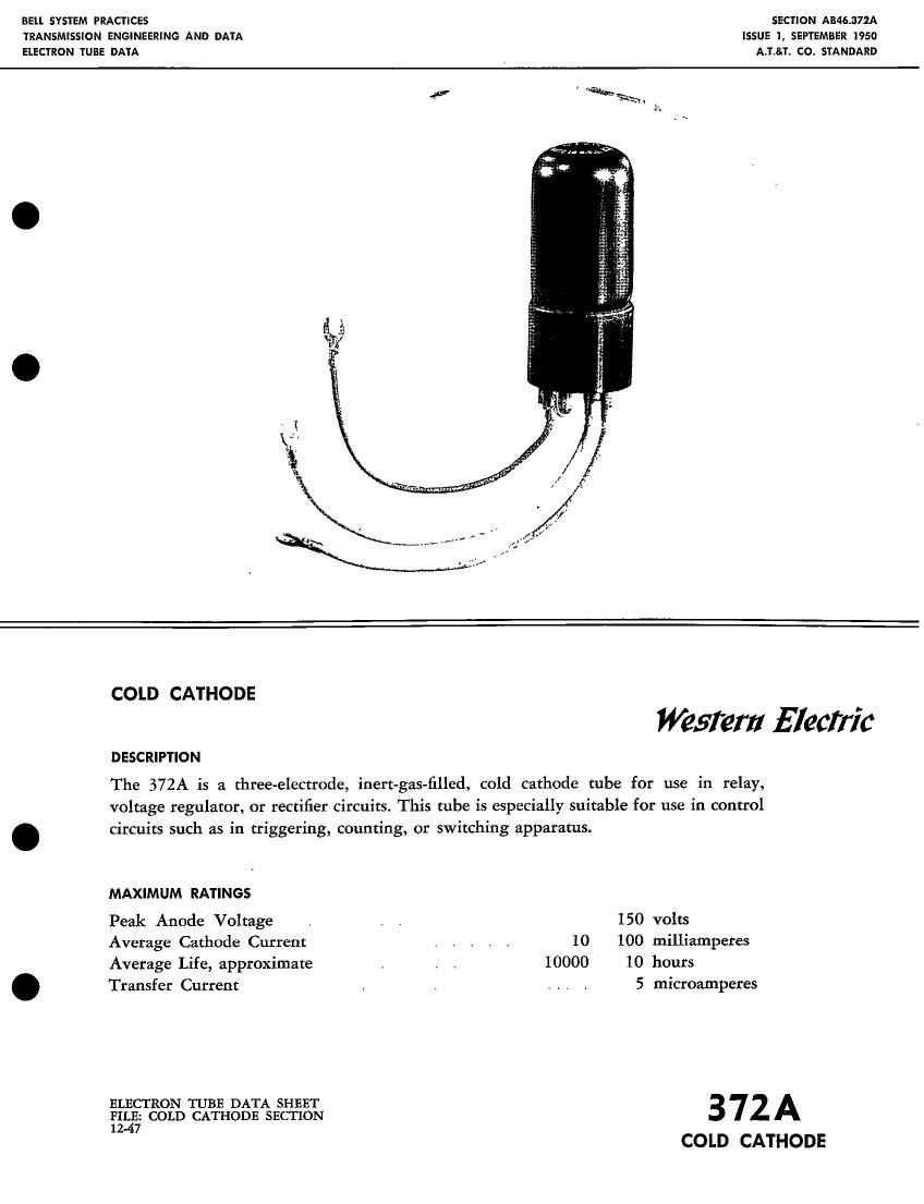 western electric 372 a brochure