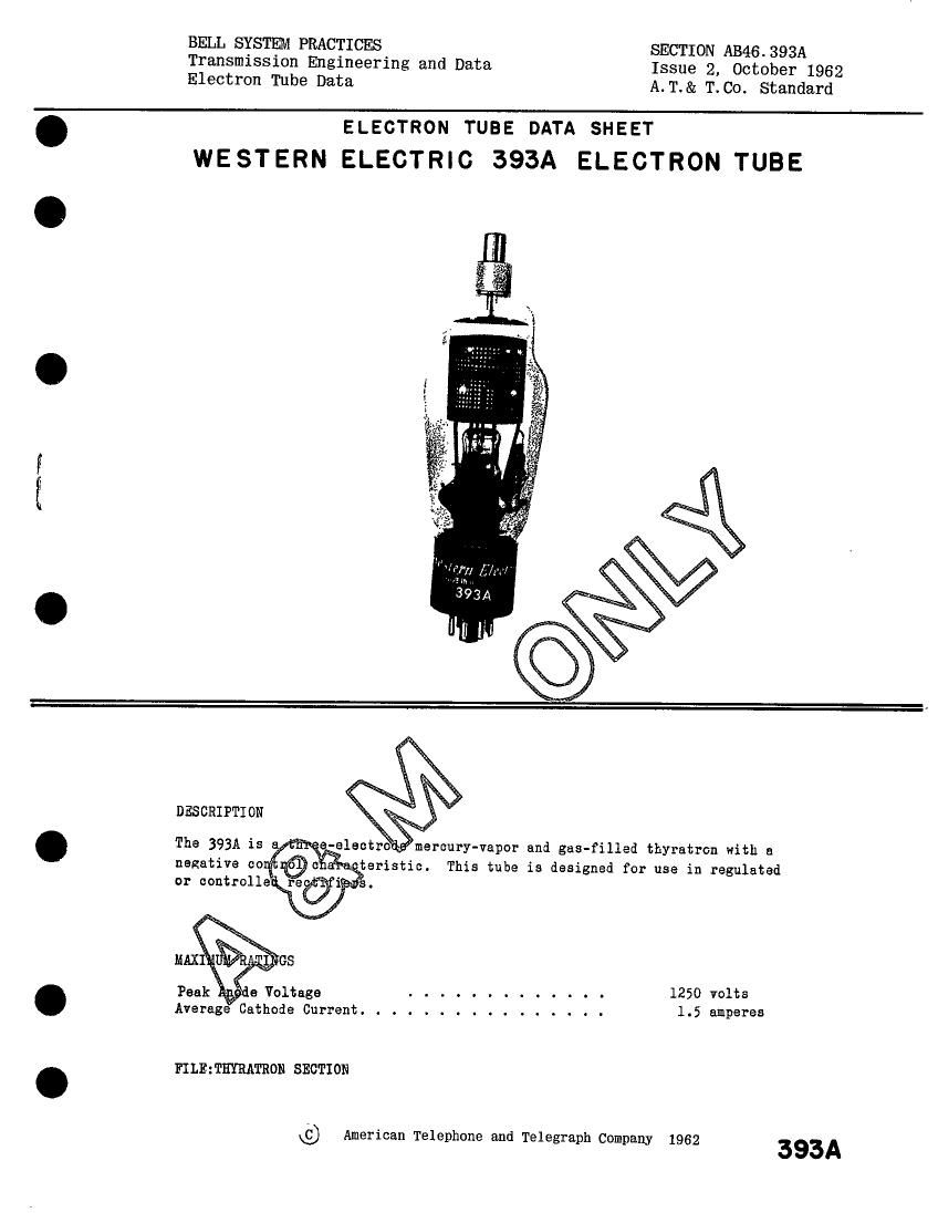 western electric 393 a brochure