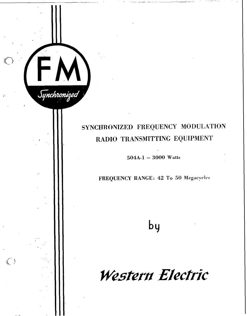 western electric 504 a owners manual