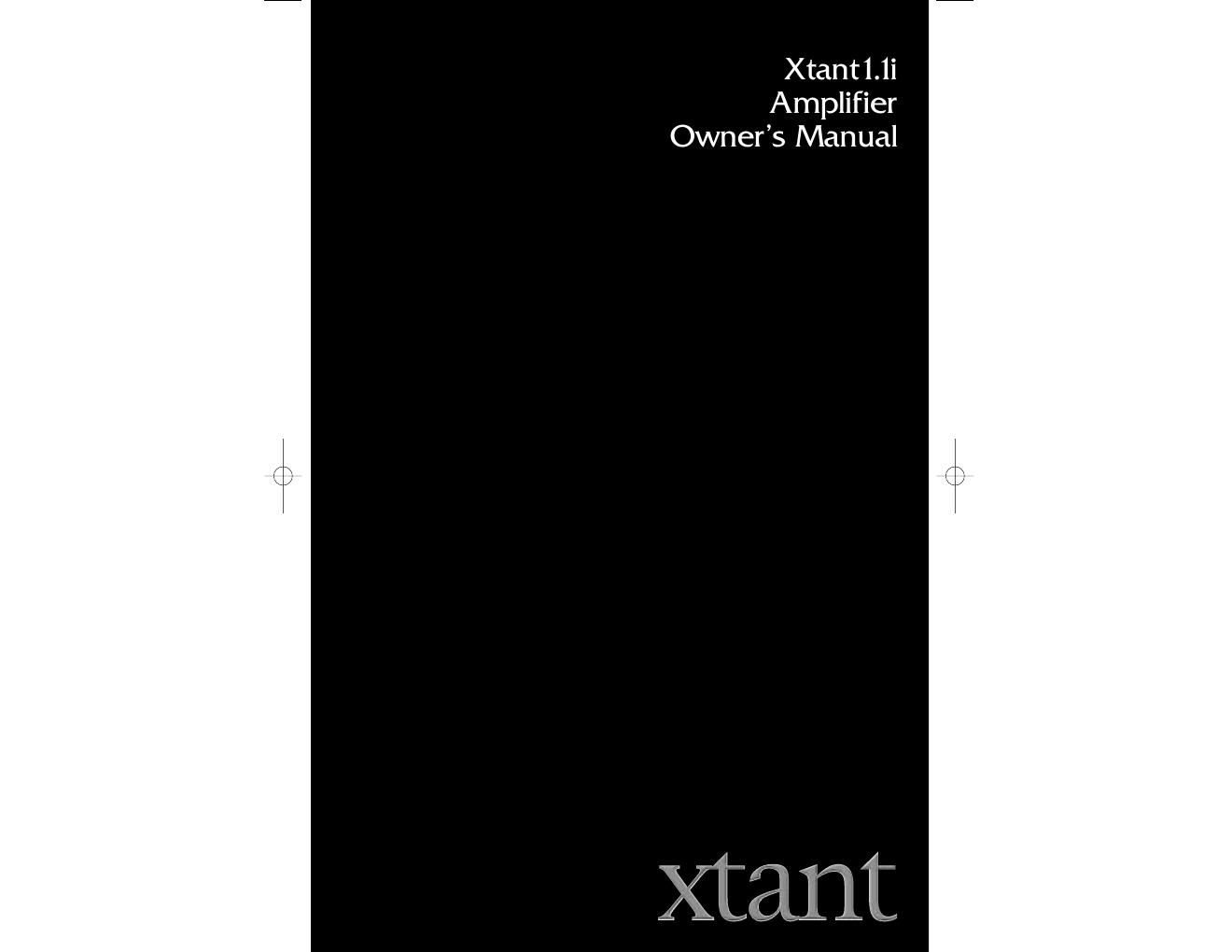 xtant 1 1 i owners manual