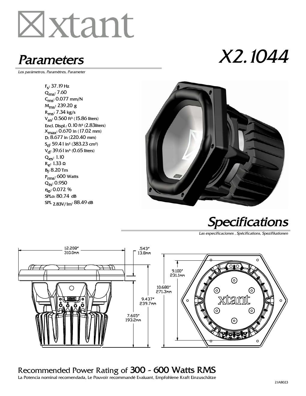 xtant x 2 1044 owners manual