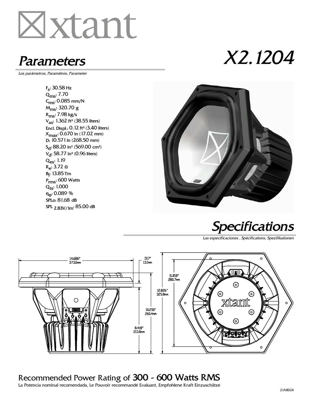xtant x 2 1204 owners manual