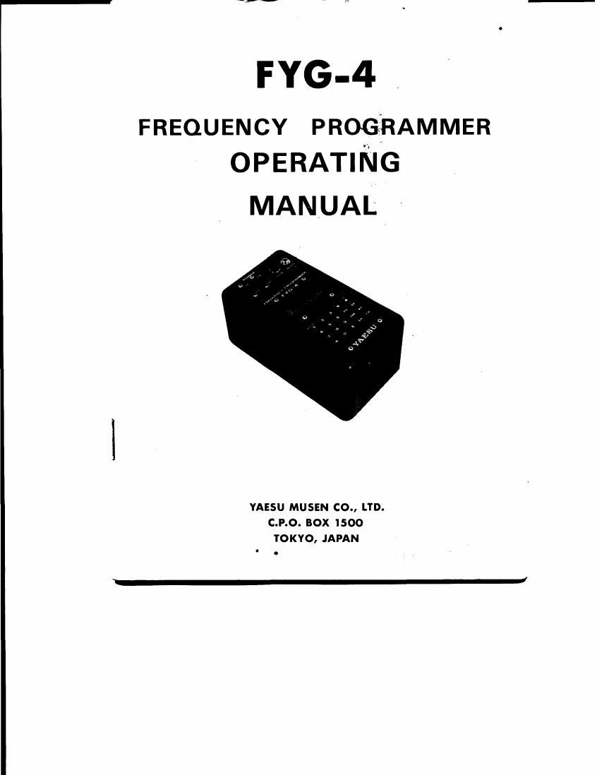 yaesu fyg 4 owners manual