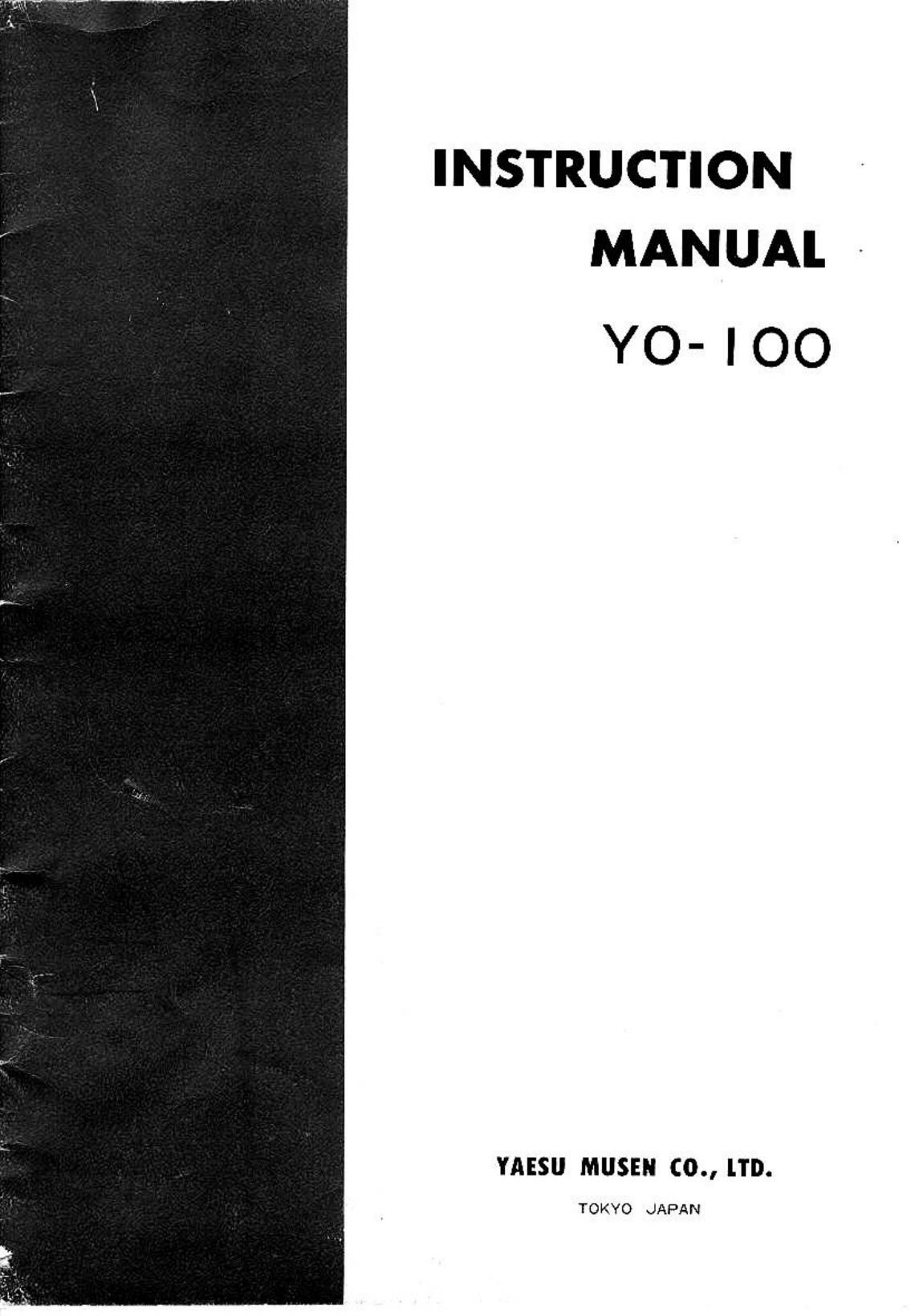 yaesu yo 100 owners manual