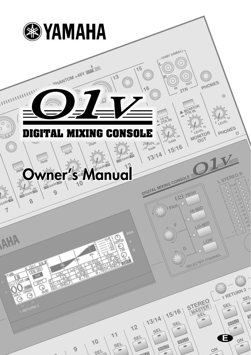 yamaha 01ve owners manual