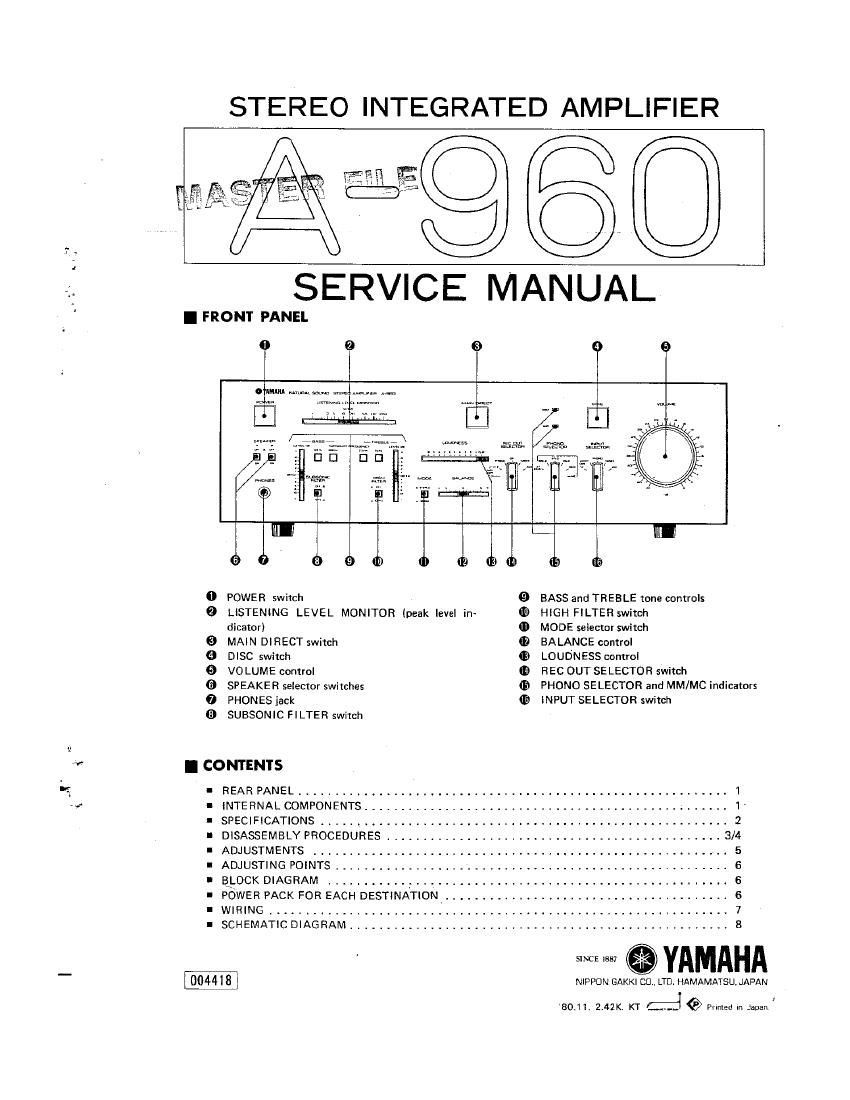 yamaha a 960