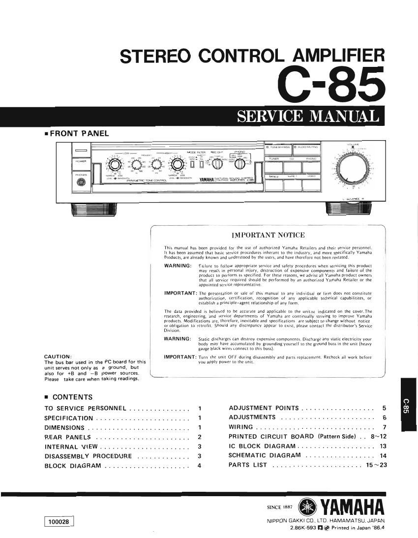 yamaha c 85